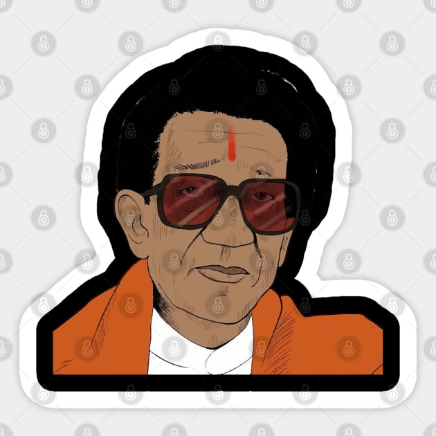 Bal Thakre Shivsena Veer Shivaji Maharashtra Sticker by JammyPants